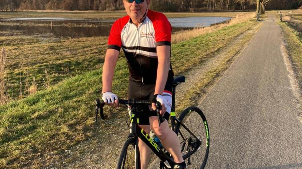 Wouter in de nieuwe natuur naast de Mookerhei